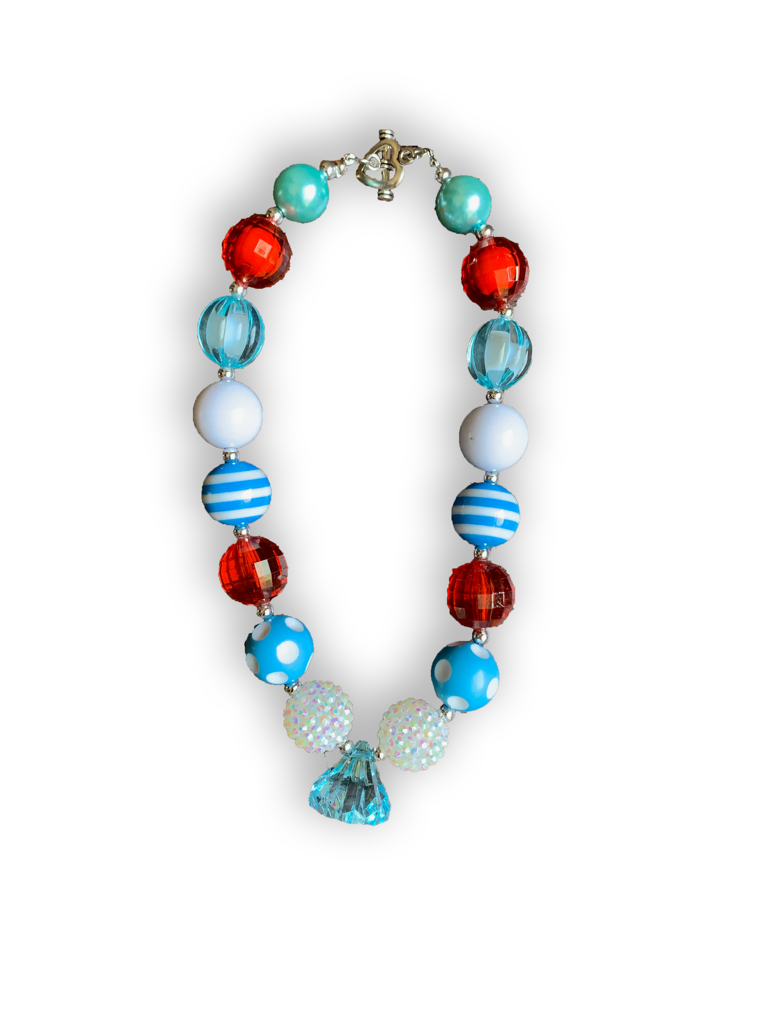 Red, White & Blue Bubblegum Necklace